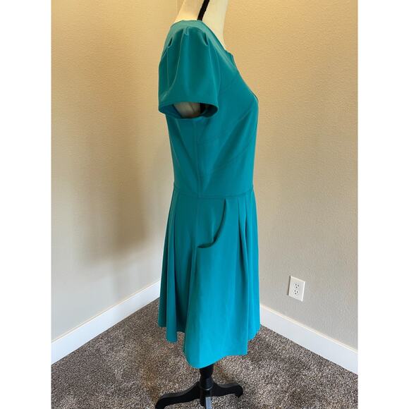 Gianni Bini Fit N Flare Miller Ponte Turquoise Dress NWT Size Medium - Picture 4 of 10